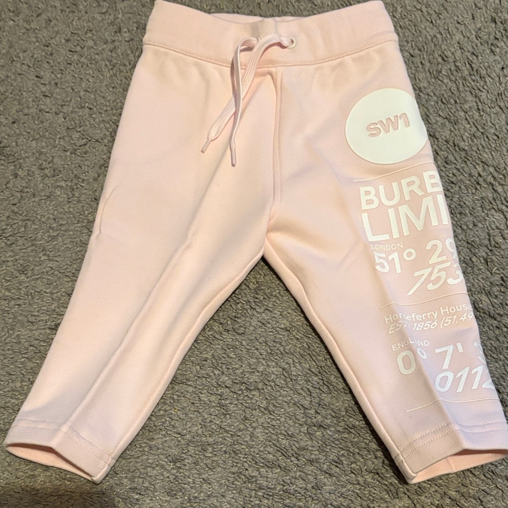 Burberry Pink Logo Graphic Jogger Pant - Picture 2 of 3